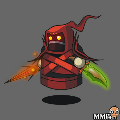 下午坐班无聊用coreldraw造的亡灵贼q版浮空纯矢量