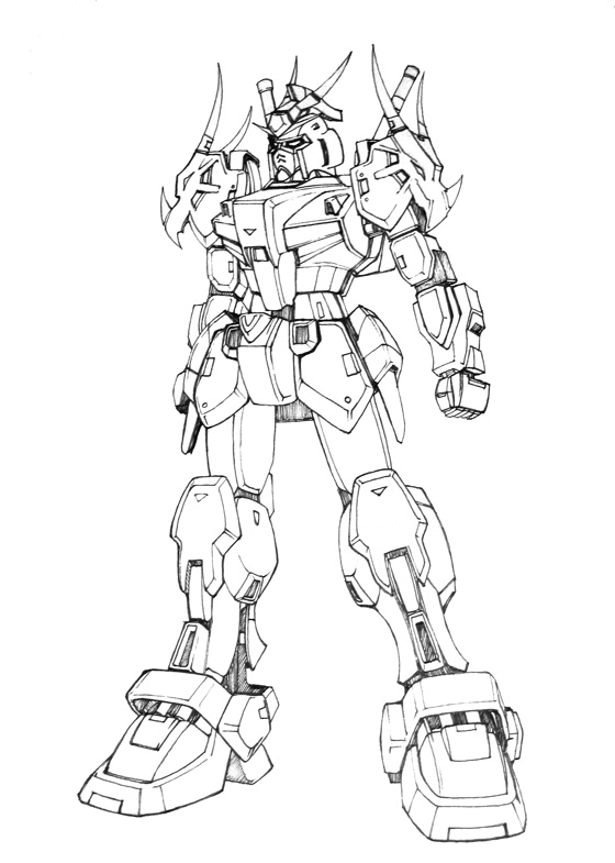 完成~   驭龙高达 高中以后就没画过机体了 这次出的有点"高达"有余