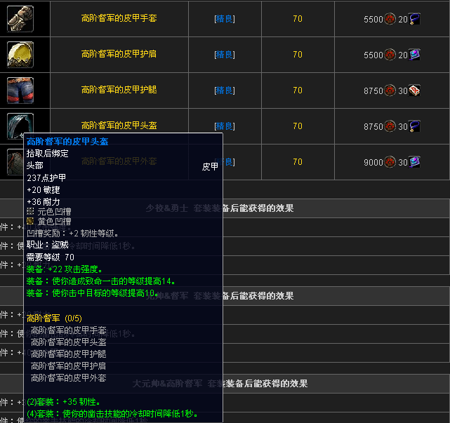 70级的高阶督军套装进来看下我怎么觉得比现在那套60的还差
