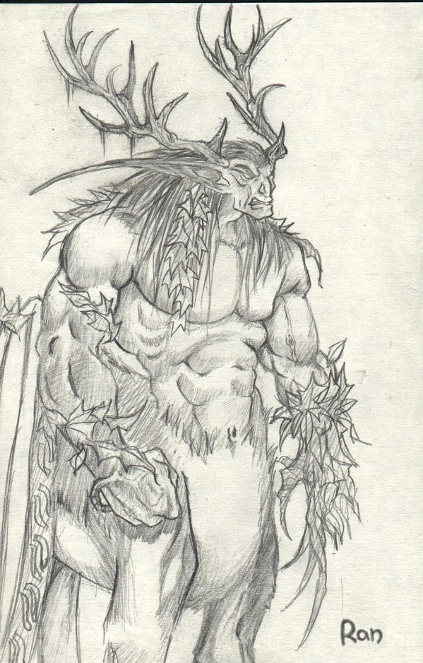 好多年前画的半鹿.