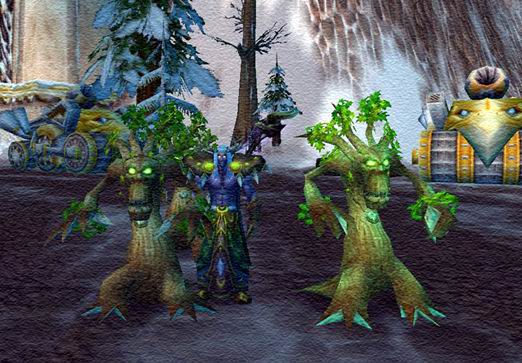 最早玩war3的时候,游戏里的dru是可以召唤树人的,作为森林的守护者