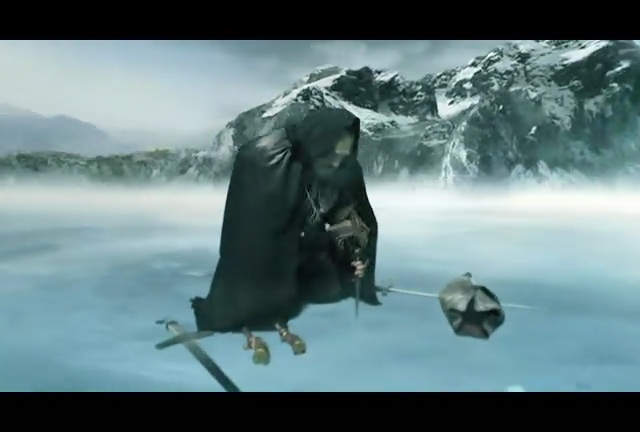 他也是用剑.不对,匕首往地上一插