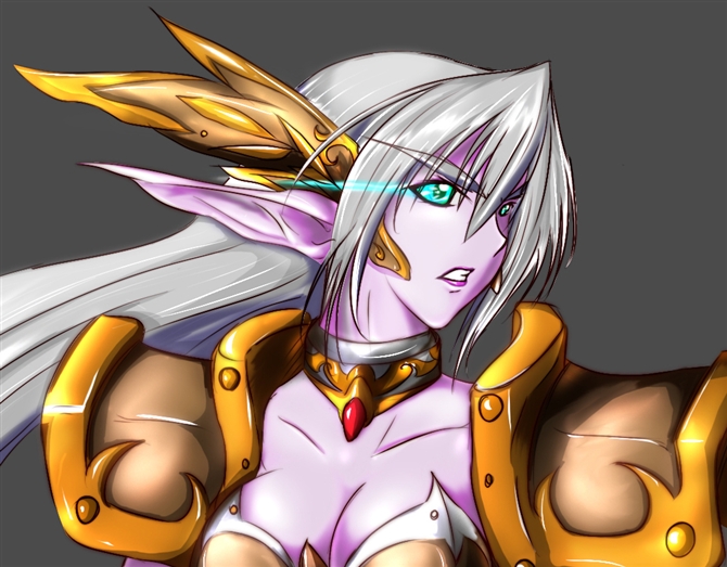 原创100帖纪念暗夜精灵女战士已更新终于能正常传图了奔泪