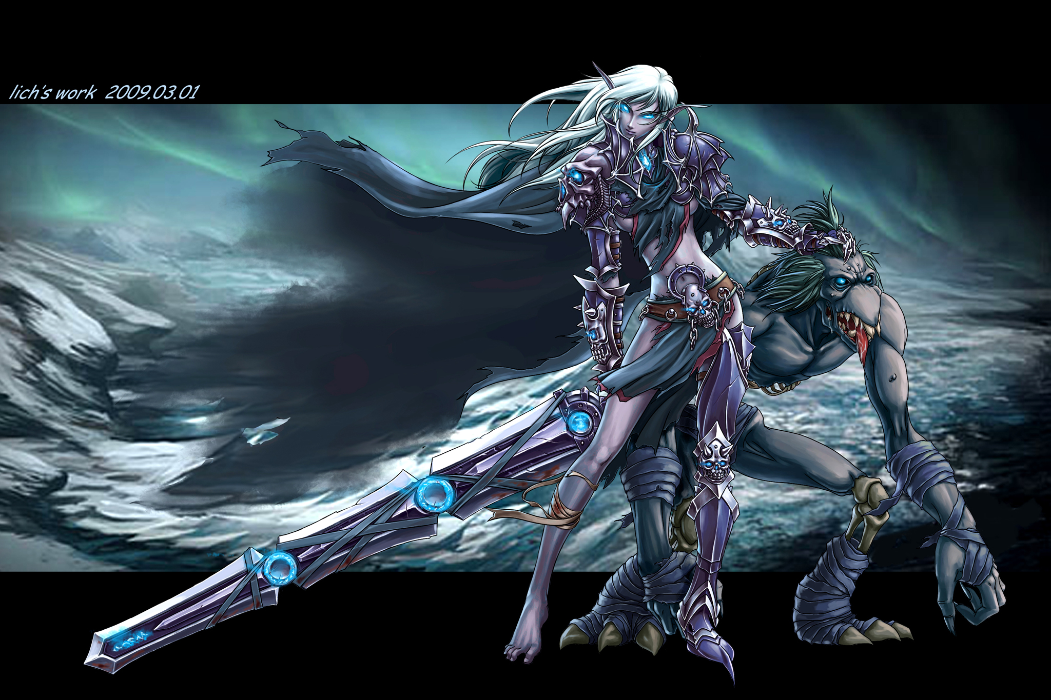 原创发个新画的死亡骑士大图放出