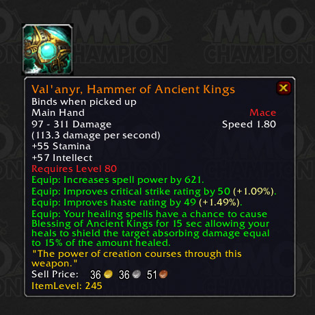 首把属性升级橙装32奥杜尔橙锤属性加强