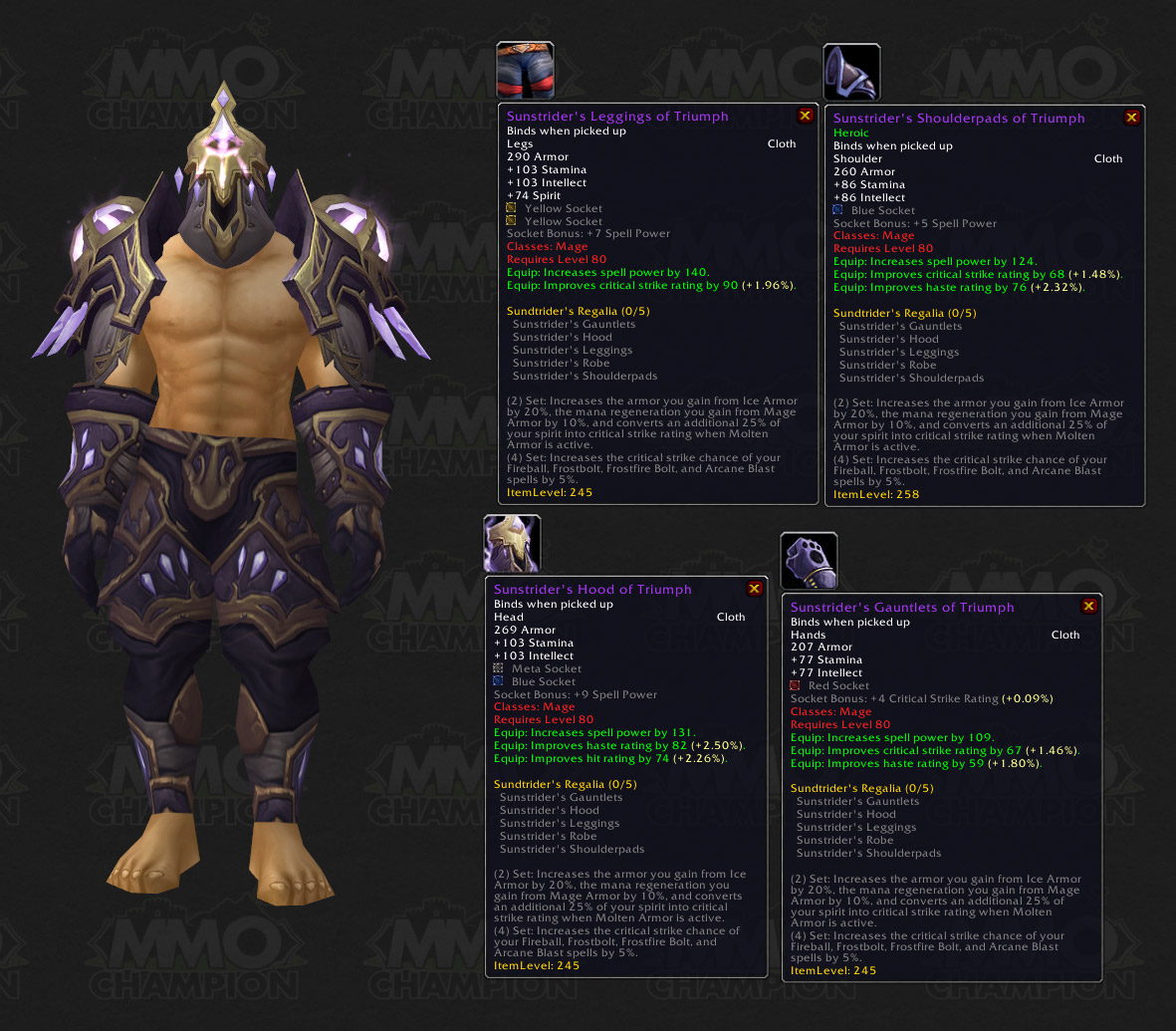 联盟/部落全职业t9套装大图欣赏,带法师特写!