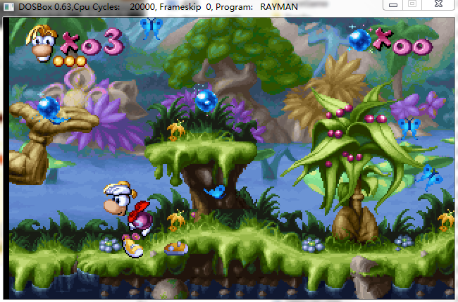 资源怀旧档雷曼1rayman1ubisoft硬盘版模拟dos方式游戏音乐均完整