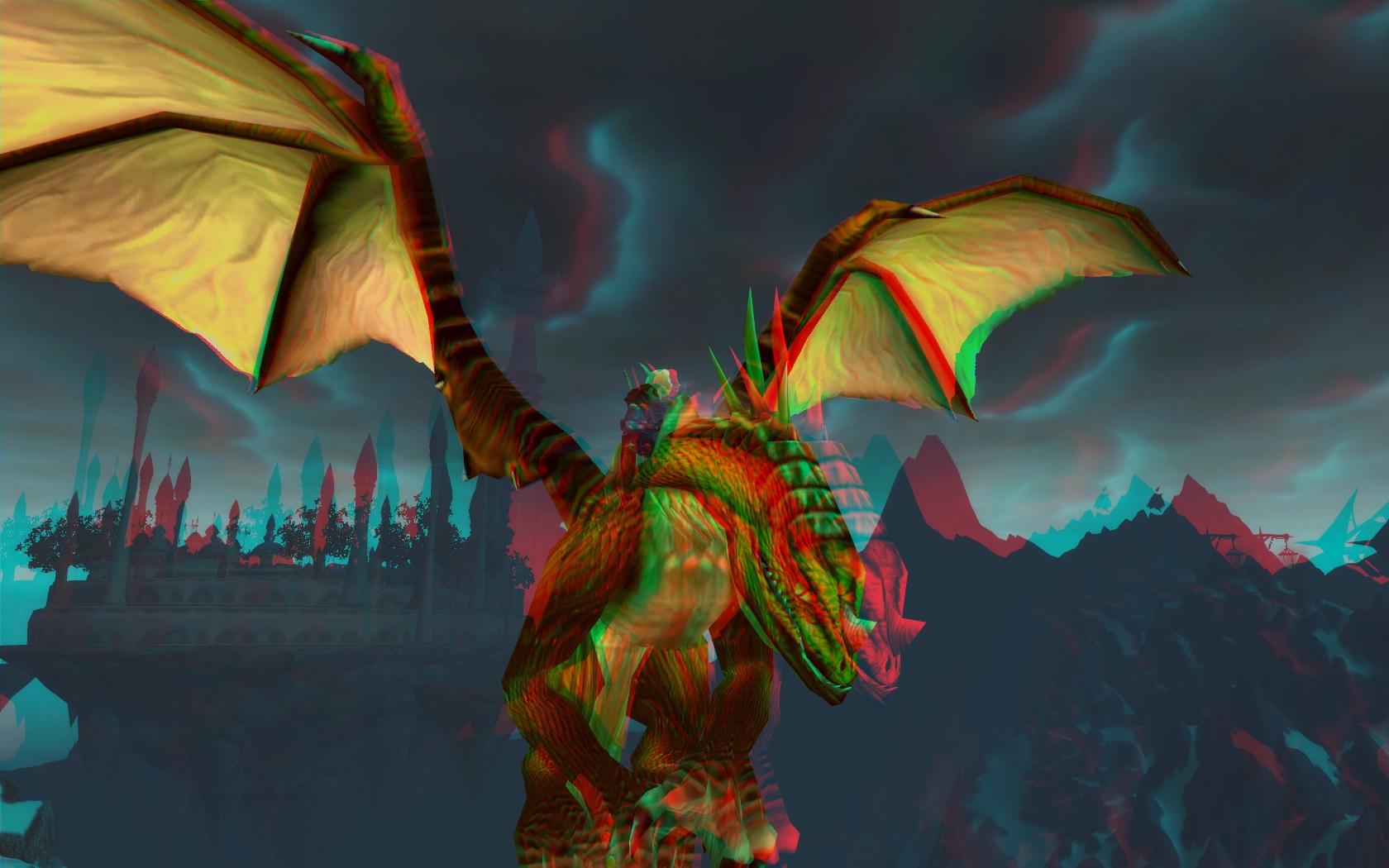 真3dwown卡有红蓝眼镜的可以试试3d眩晕症请勿尝试