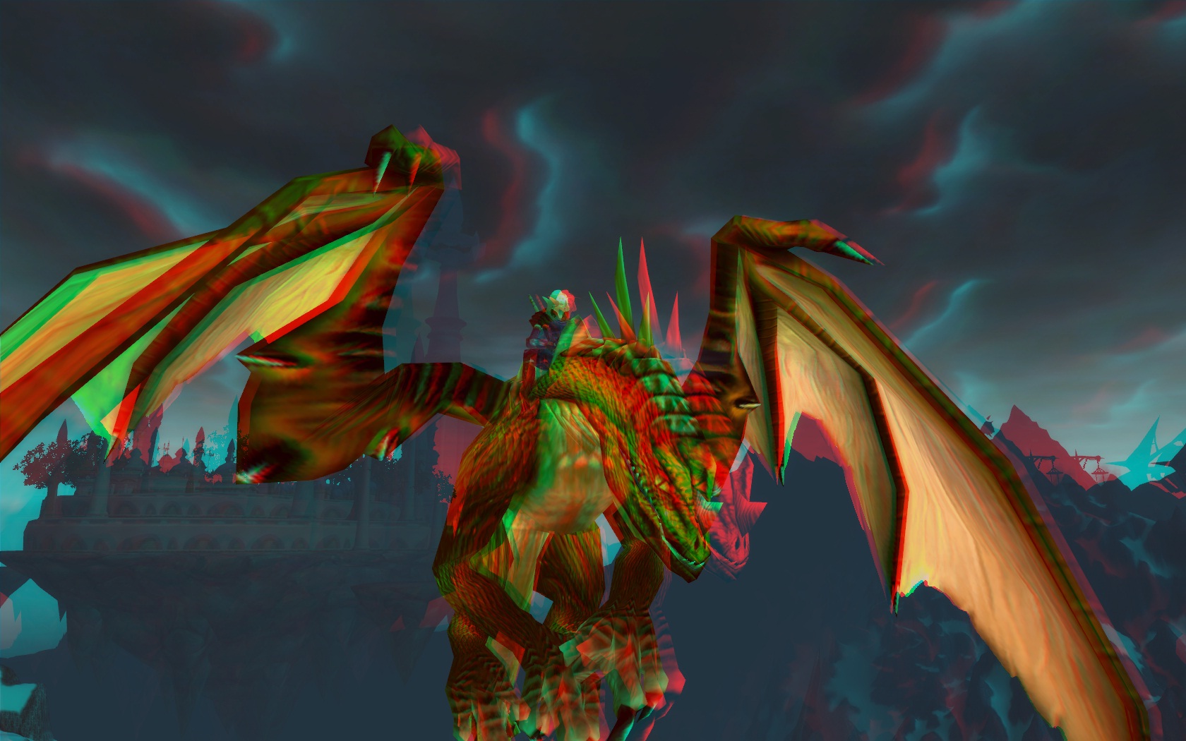 真3dwown卡有红蓝眼镜的可以试试3d眩晕症请勿尝试