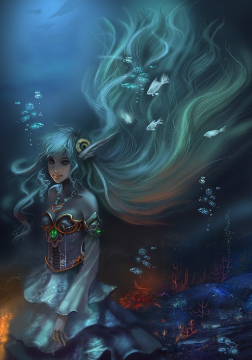 7月命题海底漫步的半精灵姑娘附带野路子过程