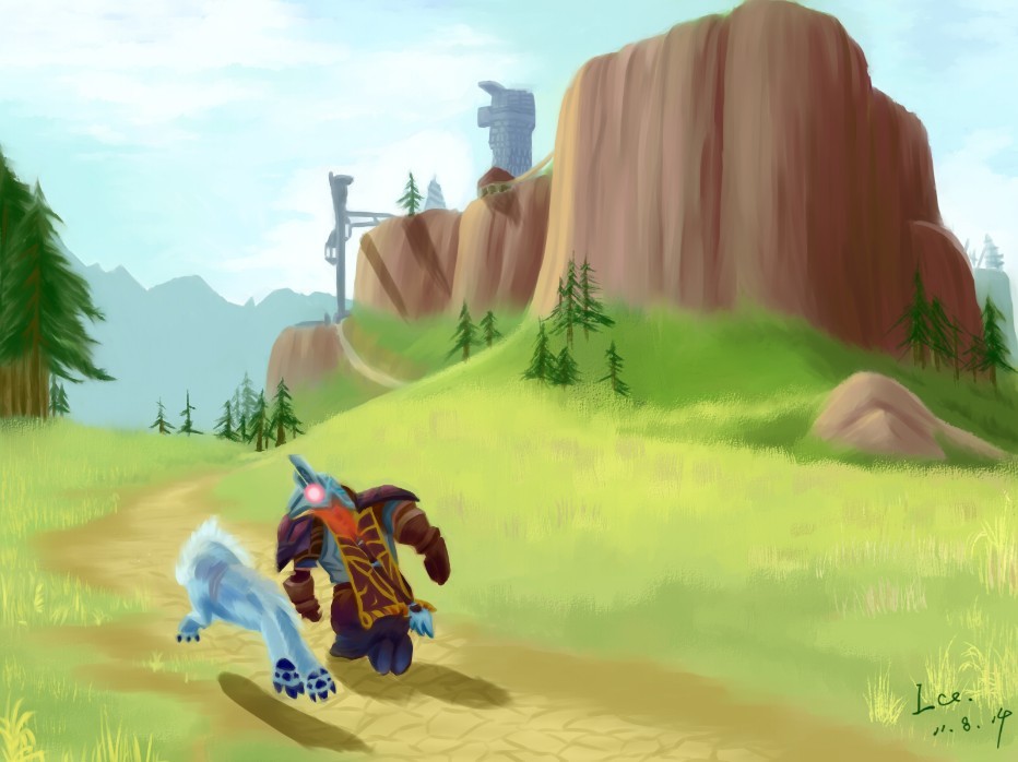 wow有关原创雷霆崖远景向着前方奔跑吧少年