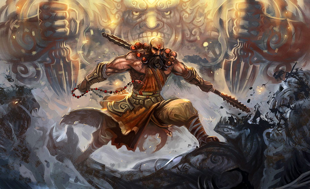 wow无关下午画了个鲁智深