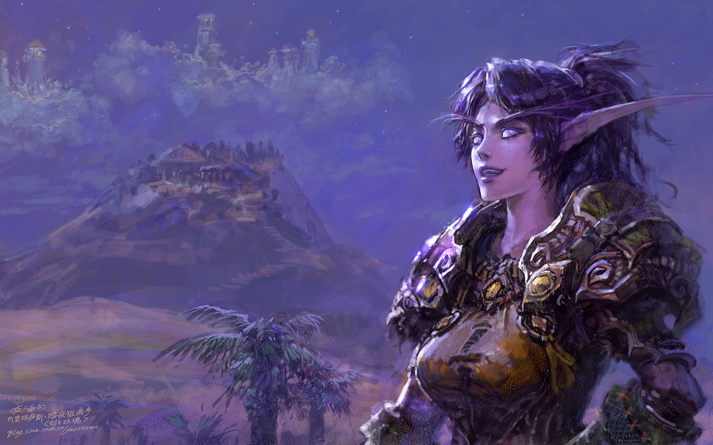 咬人画的奥丹姆的夜空