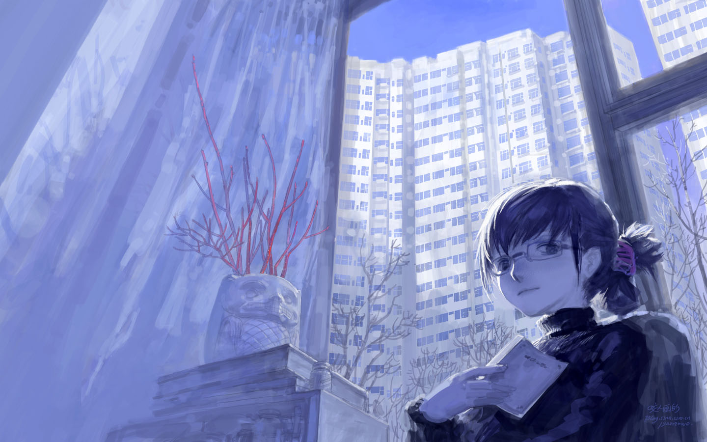 草图咬人画的生活随笔北窗