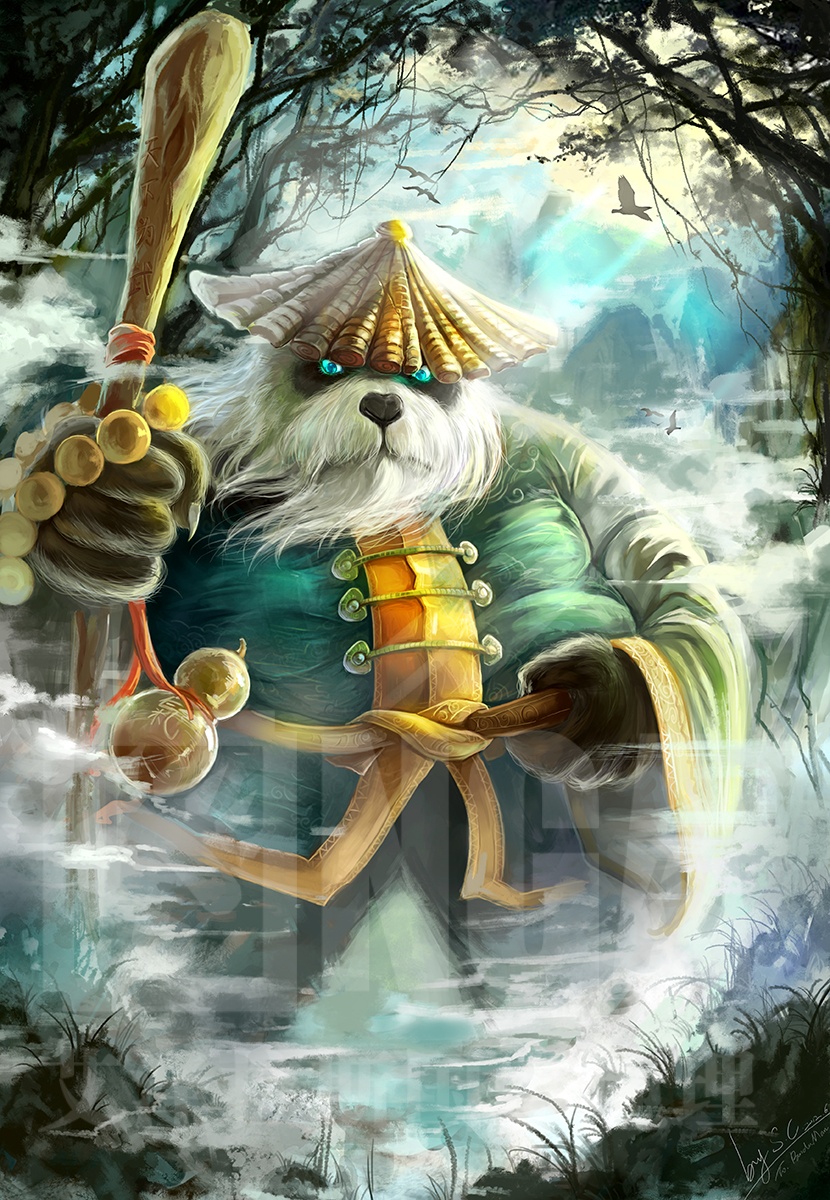 熊猫人胖大的武僧附上巨坑爹无比的过程图