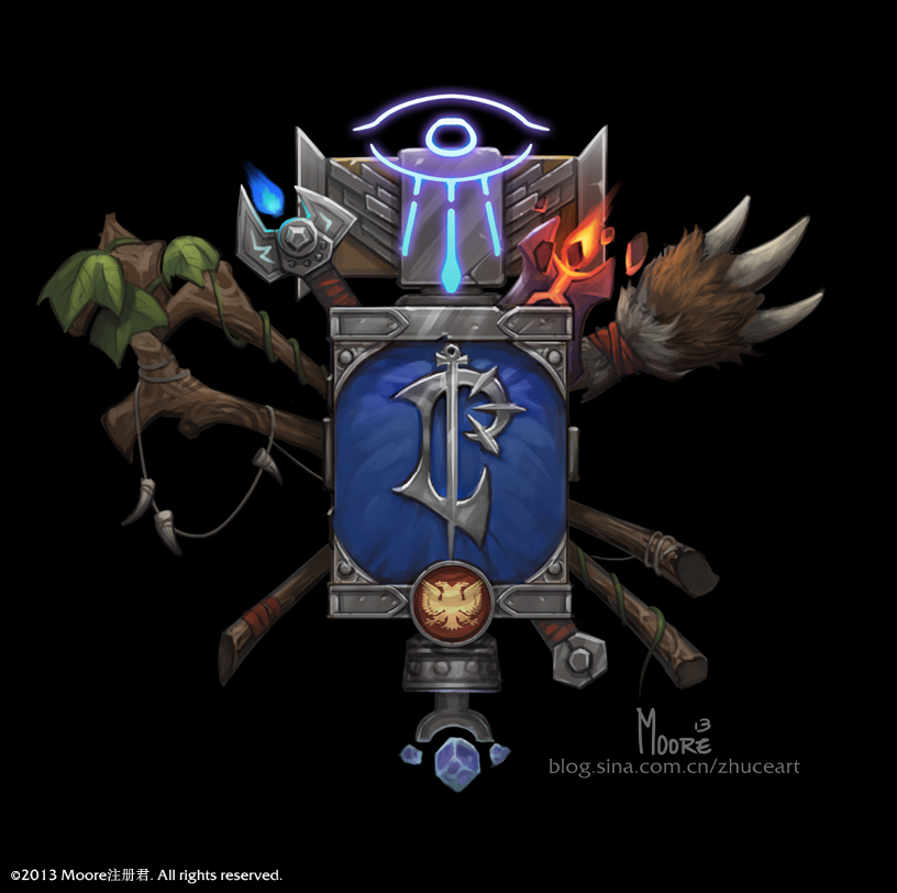 原创为提尔之光十字军顾问团绘制的logo