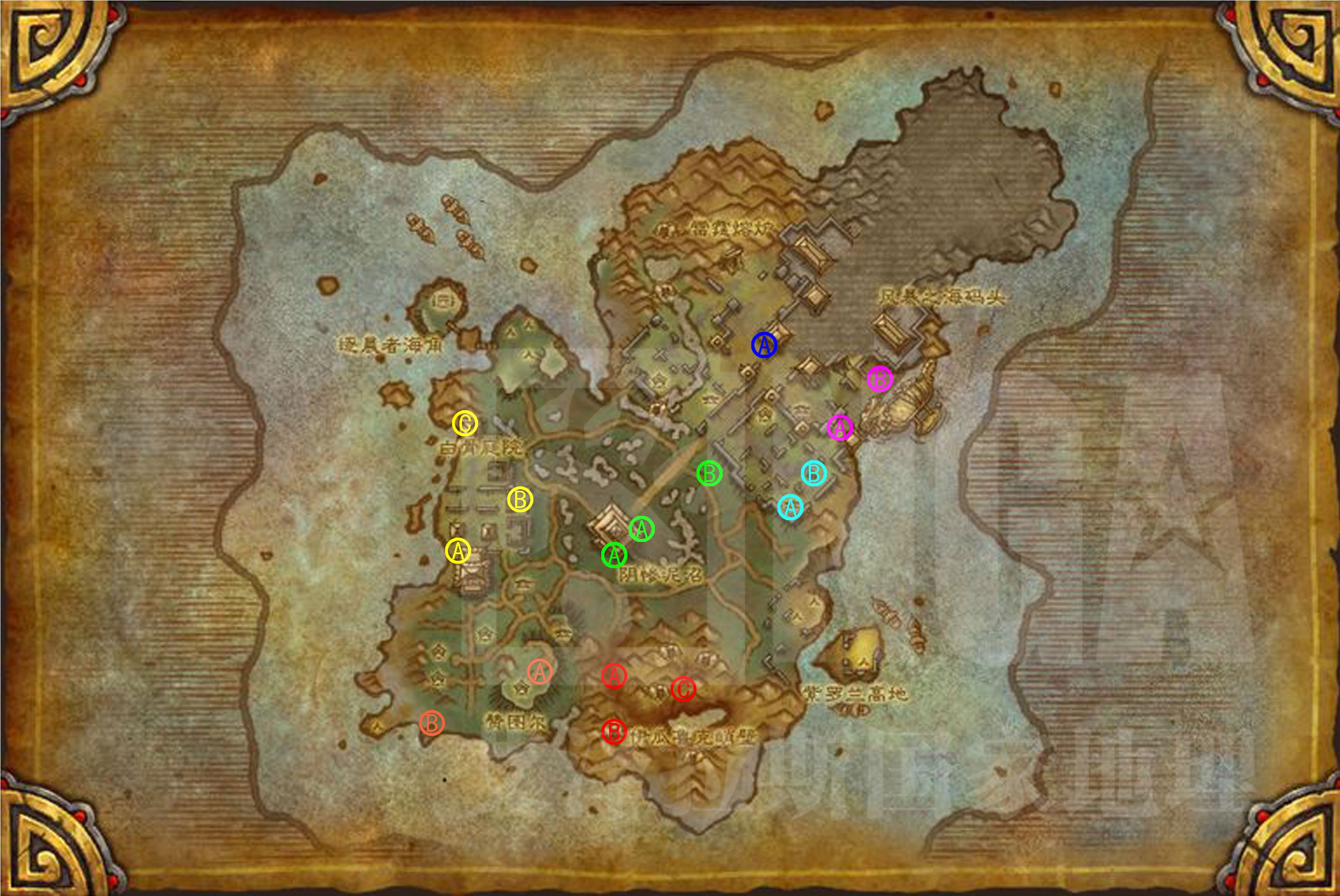 mop52雷神岛宝箱位置略图