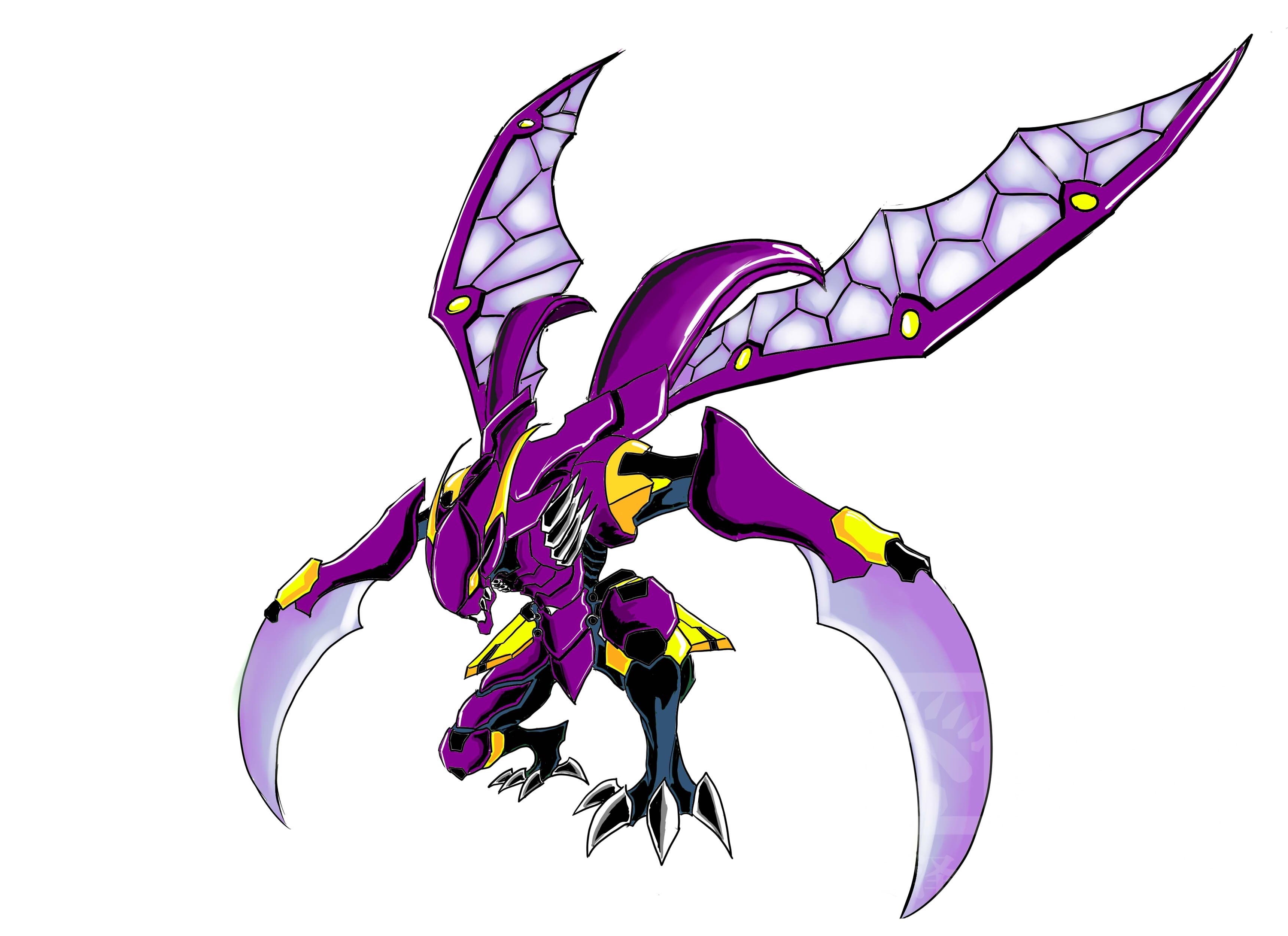 讨论业余菜鸟自己画了个螳螂的新皮肤