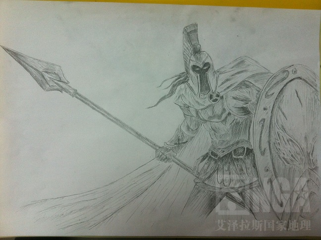 原创自己手绘的几个lol英雄图模仿原画德莱厄斯潘森阿卡丽跟进中