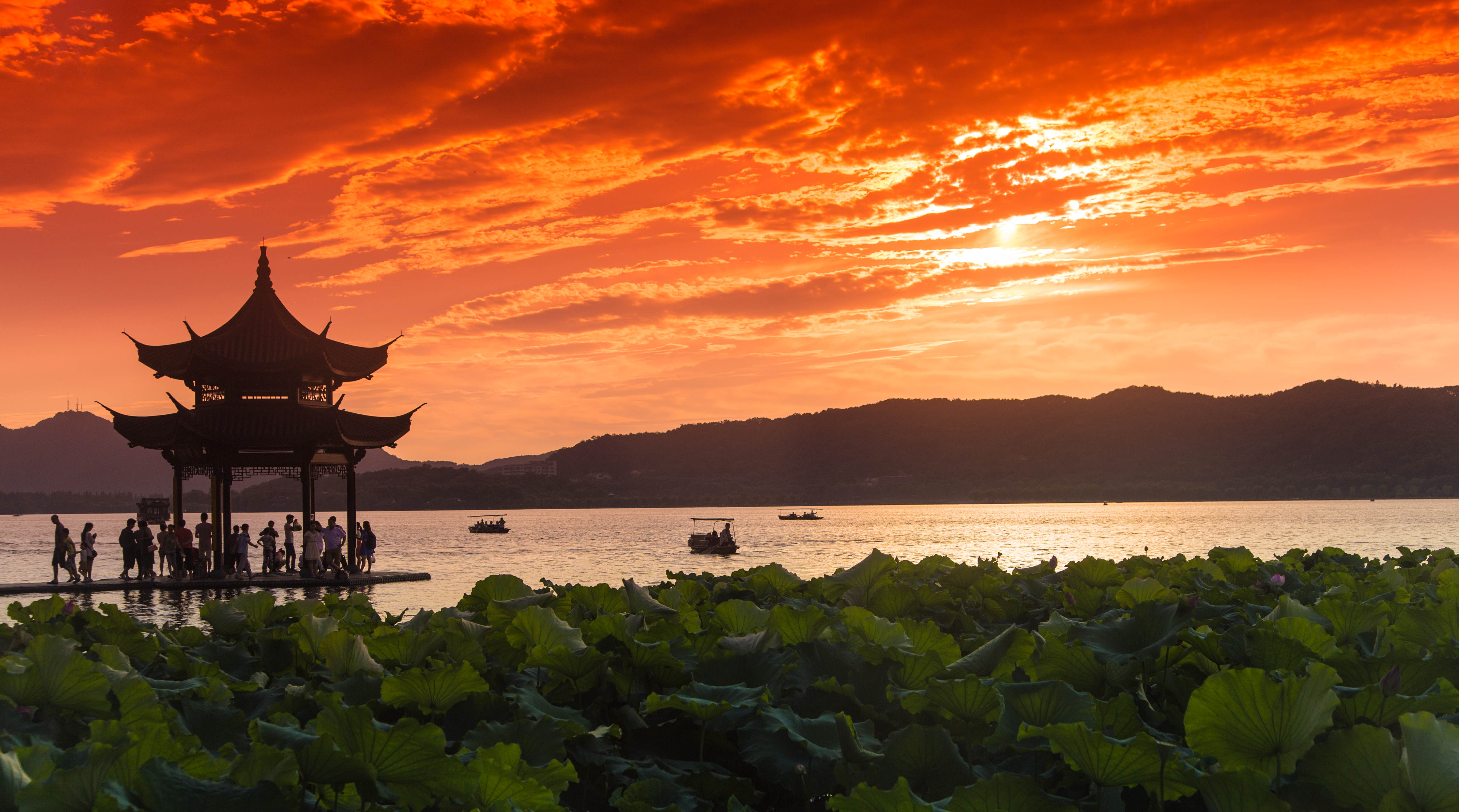 踏青摄影杭州西湖