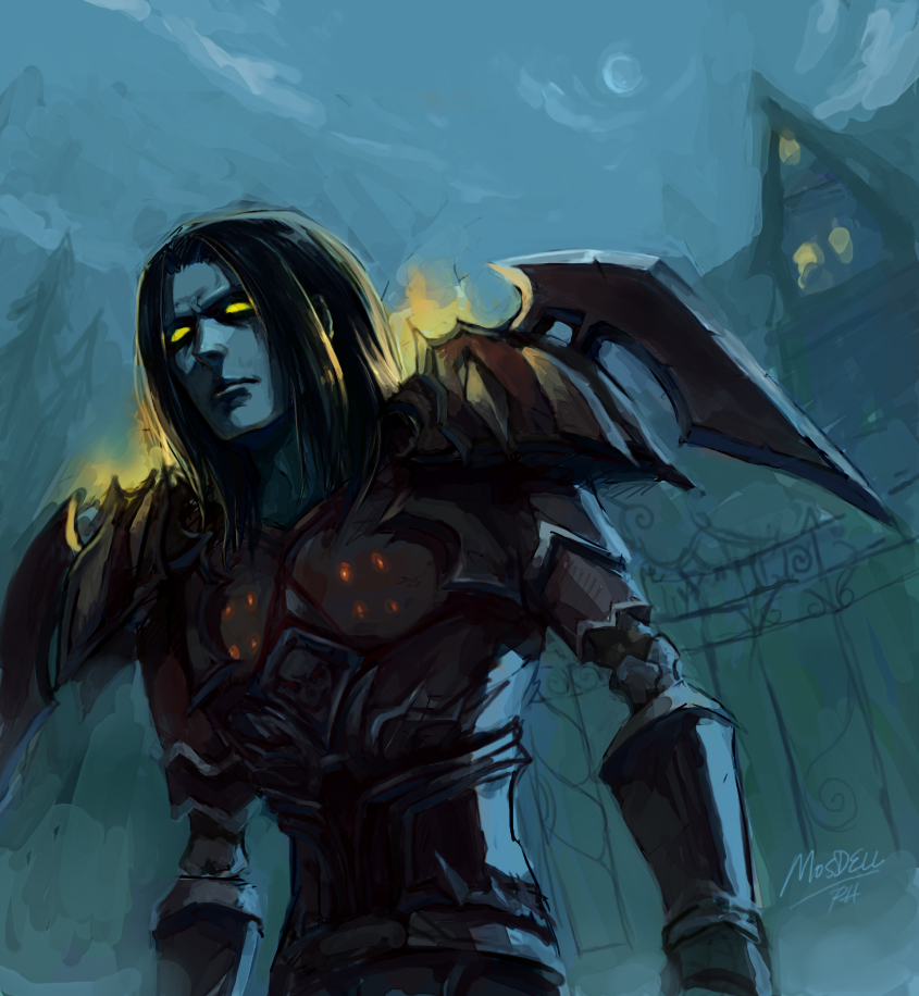 [原创]月色下的吉尔尼斯, 亡灵男战士莫斯戴尔