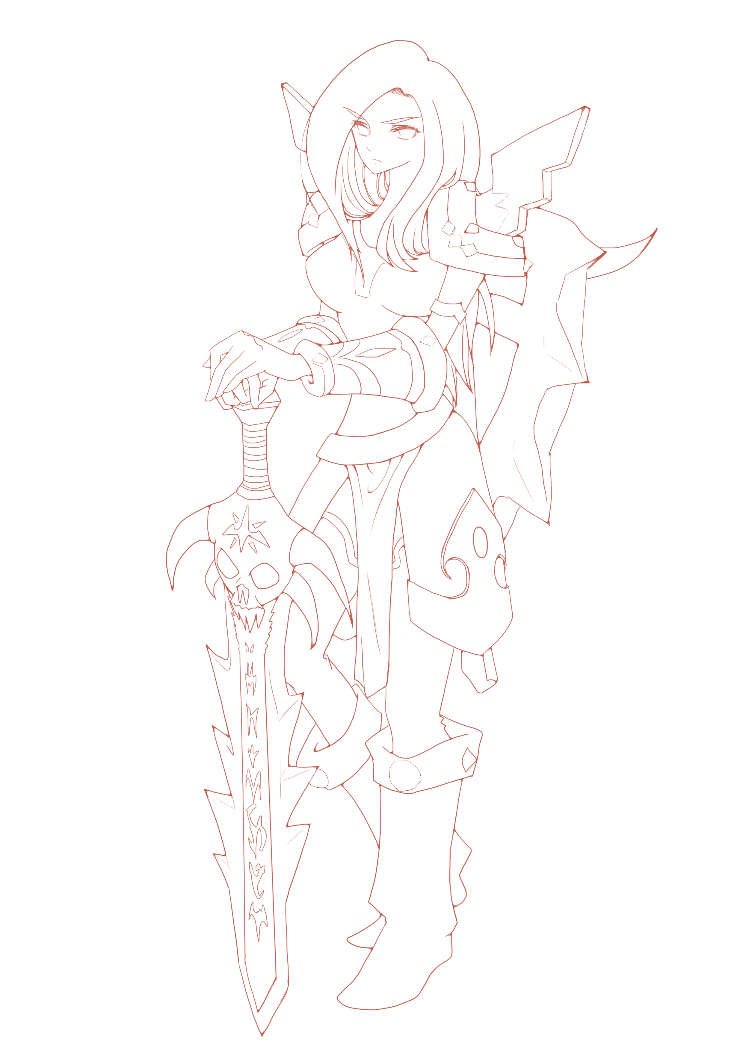 原创好久没来发帖子了送上lm圣骑士妹子一枚