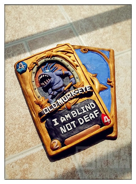 手工原创炉石传说金色橙卡老瞎眼