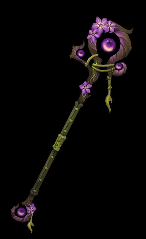 客户端里发现的一把很好看的法杖模型,好像没在游戏里看到过,有人见过