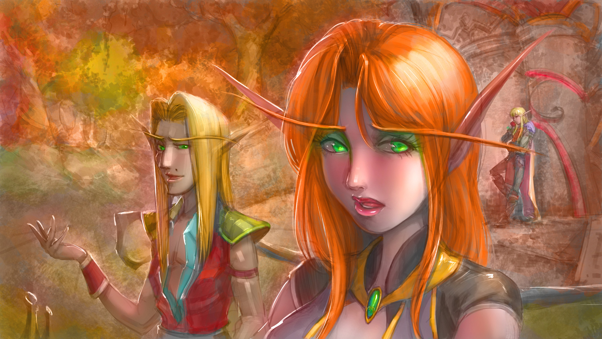 画陷入相思病的血精灵蒂娜