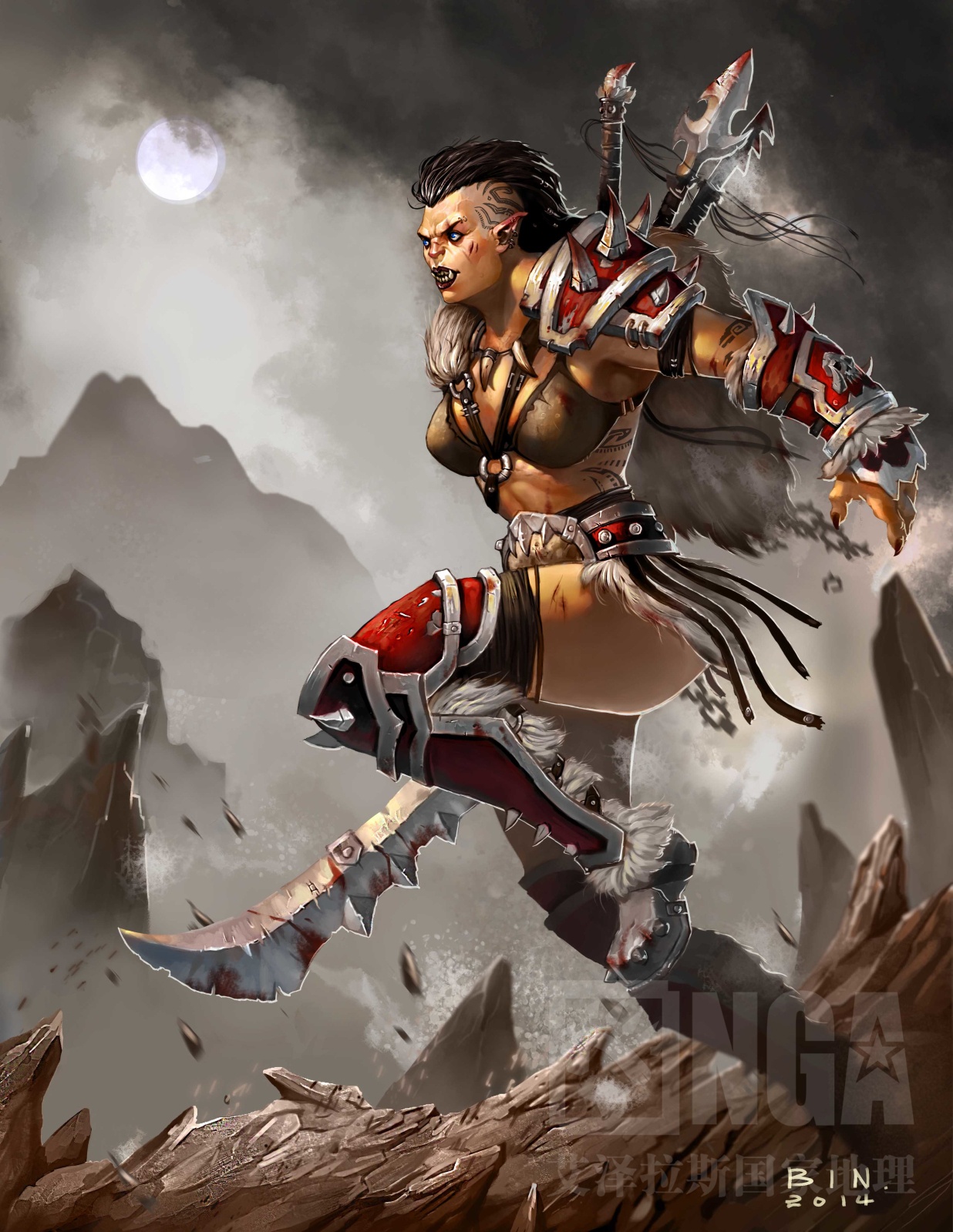 德拉诺绘画大赛:重制的黑手与<em>兽人女战士</em> - 魔