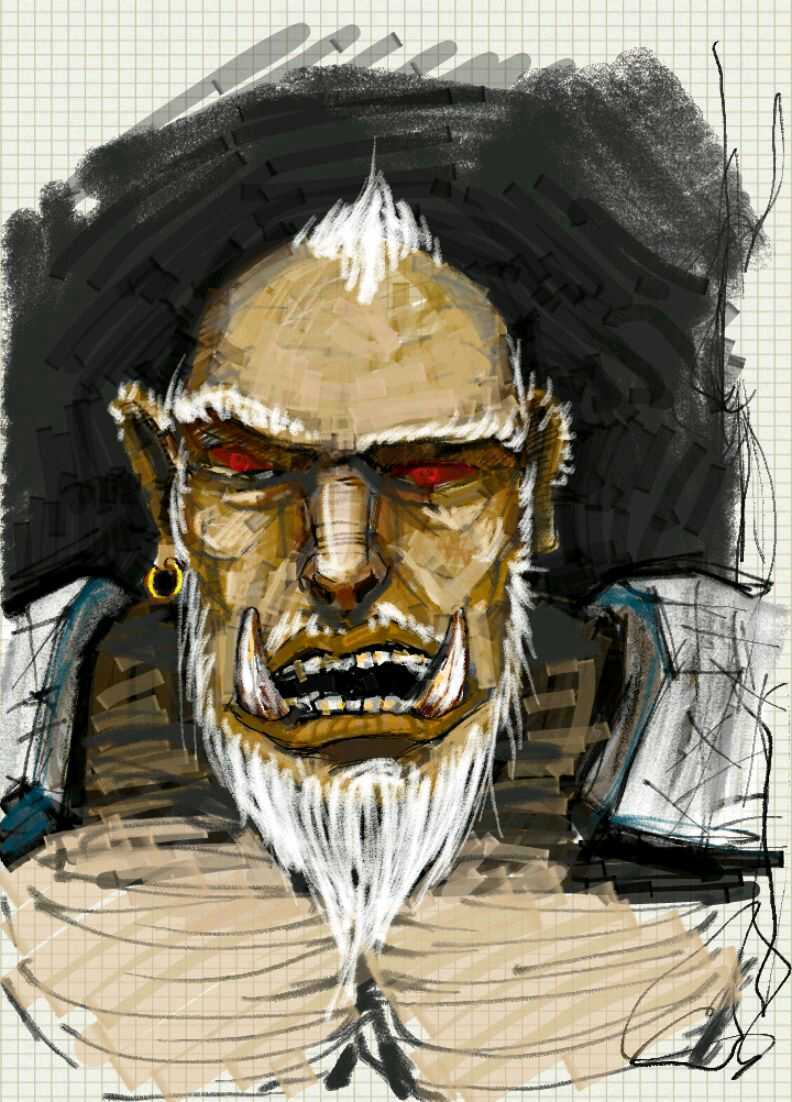 看我画的白毛大兽人应该是兽人吧