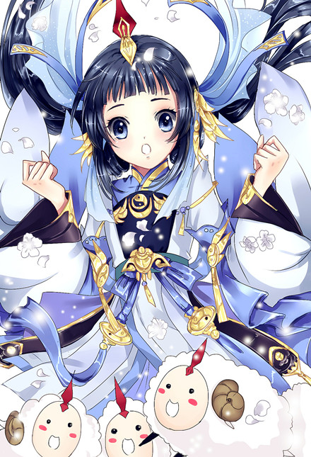 插画全门派萝莉秦风套百变少女卡牌风