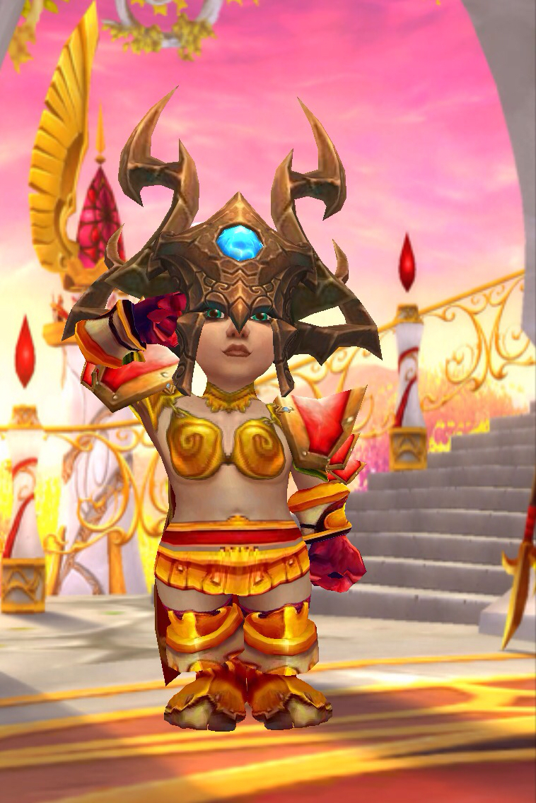 嘿嘿,侏儒女战士来啦!求其他萌哒哒装备!谢谢咯