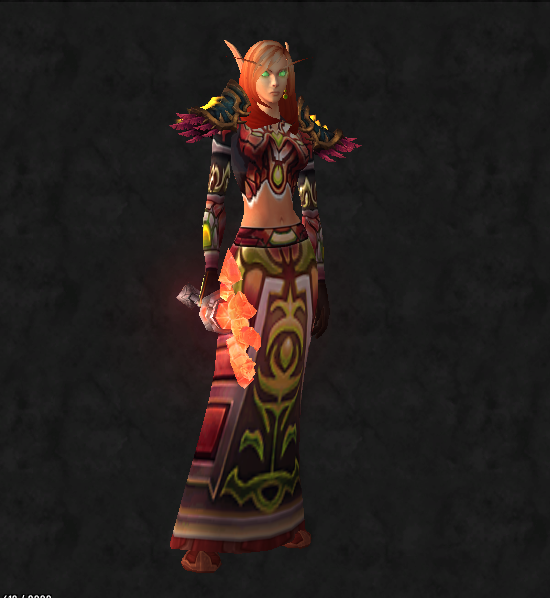 原祖角斗士的月布衬肩(wod660) 胸腰手:魔焰套装(裁缝制作) 鞋:焦炭便