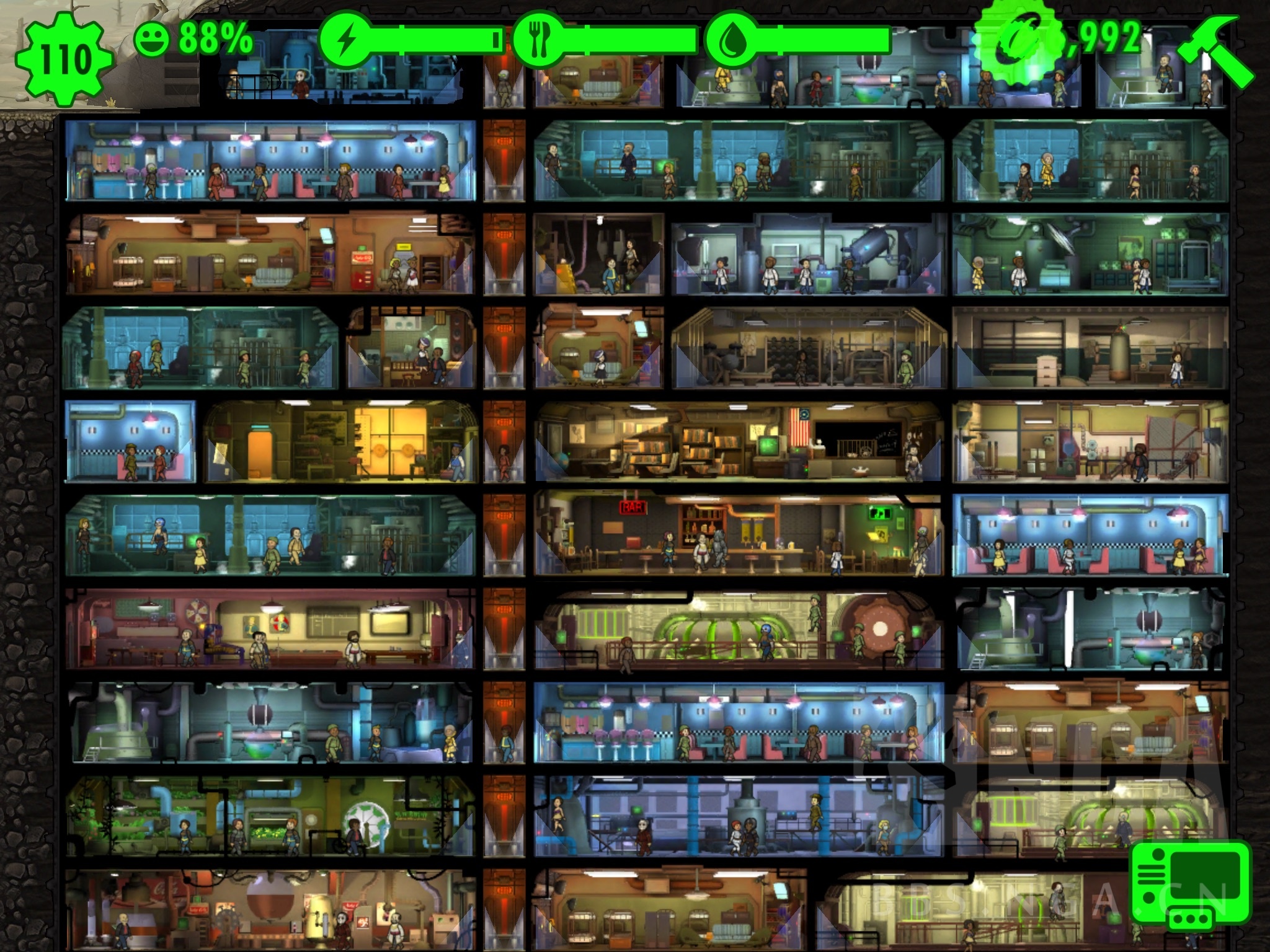 [攻略心得]sa的 fallout shelter 辐射避难所 使用手册.