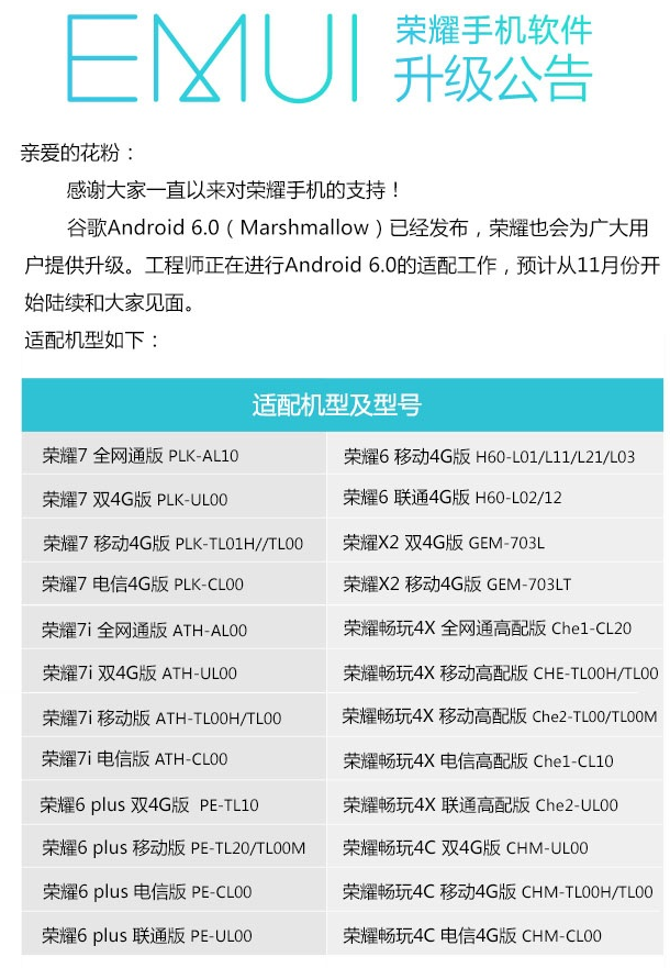 华为手机安卓6.0升级名单 NGA玩家社区 [f436