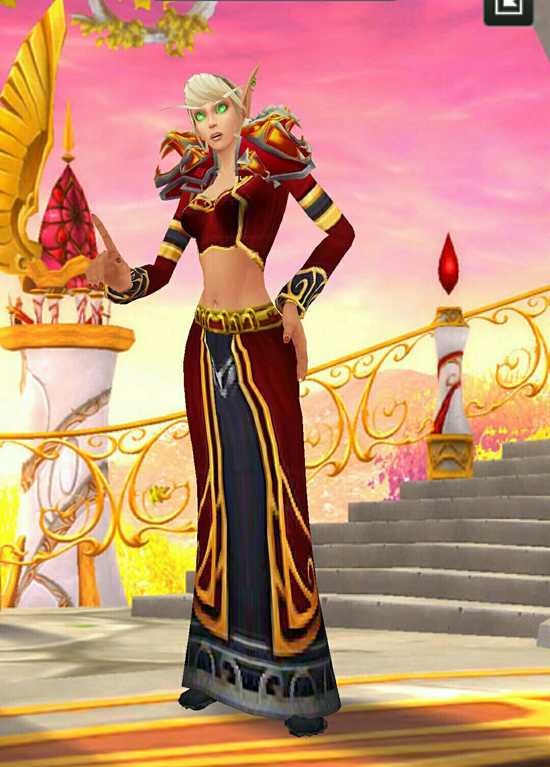 [布甲]血精灵牧师红色布甲幻化,求搭配好看的单手副手双手,在线等! ng