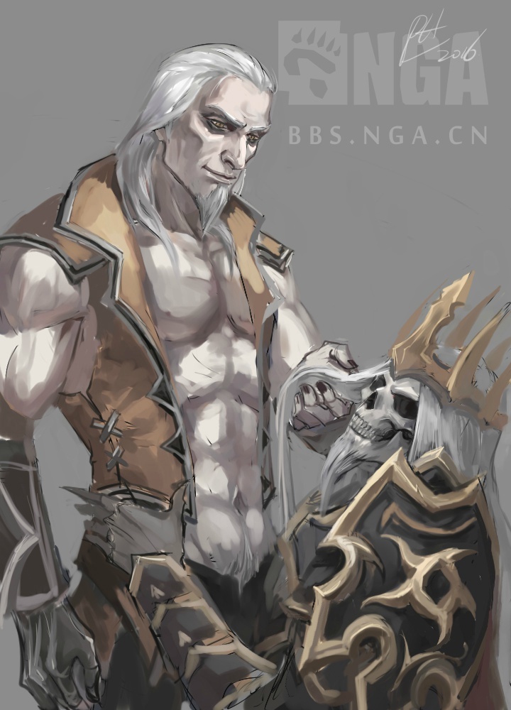 同人图创作死灵法师祖尔骷髅王李奥瑞克310偷偷更新一张小日常