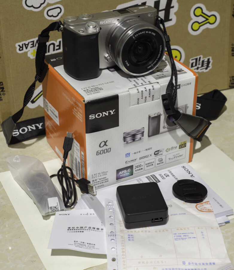 影像设备数码相机已出索尼大法a6000l国行银色3200元顺丰到付