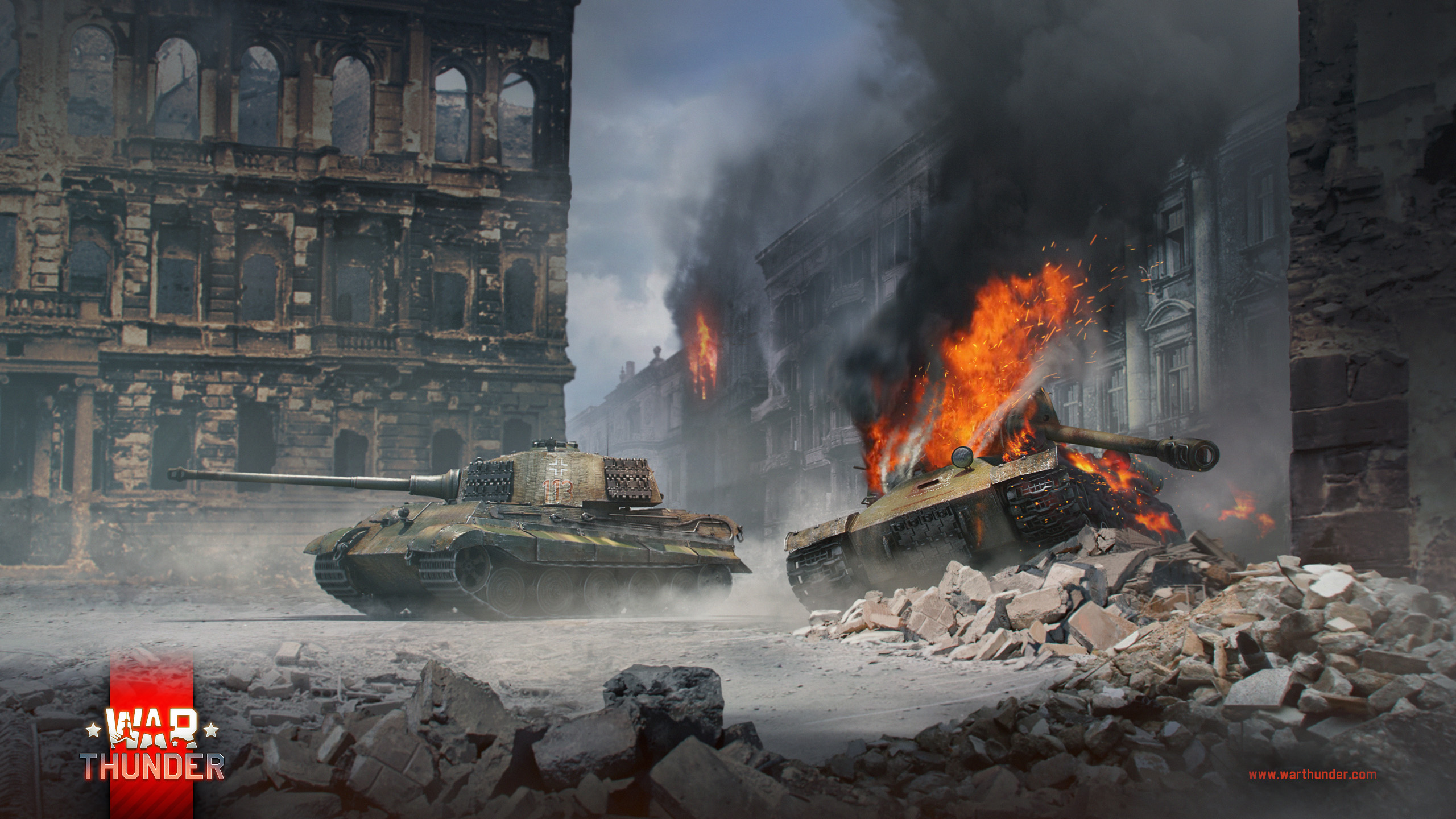 [坦克决战]柏林战役:虎王 vs is-2