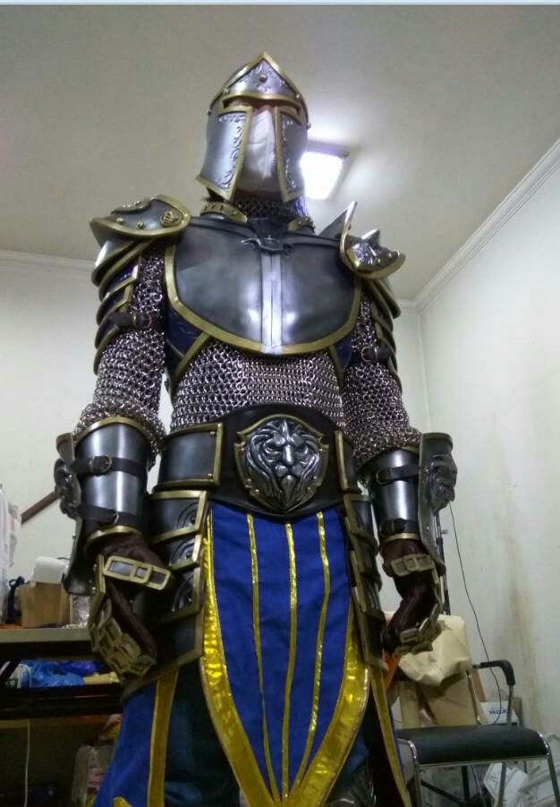 晒卖战袍啦定制的暴风城盔甲太难穿了