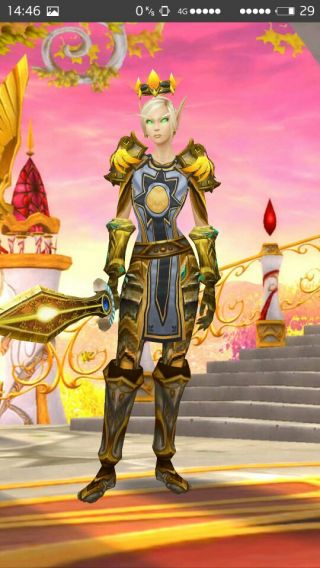 求一套女血精灵圣骑士黄金幻化