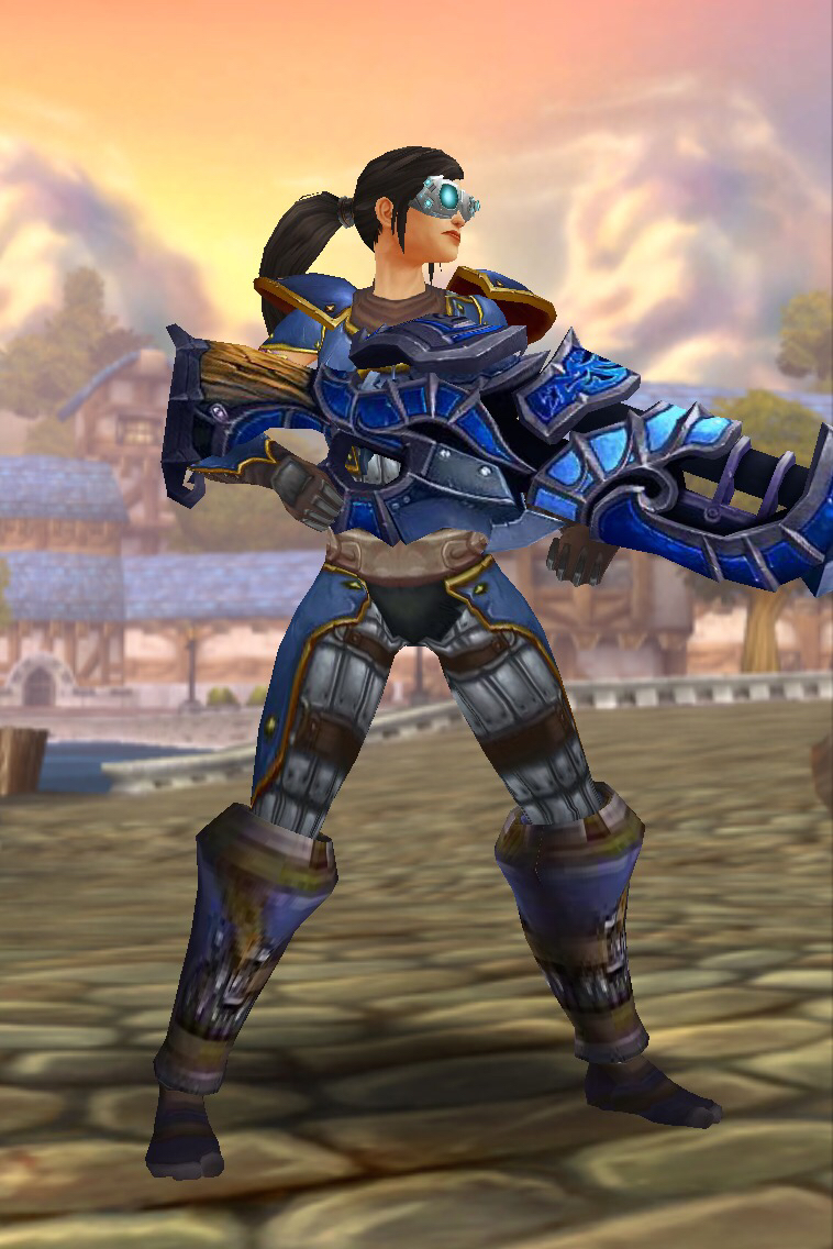 蓝色锁甲机枪兵