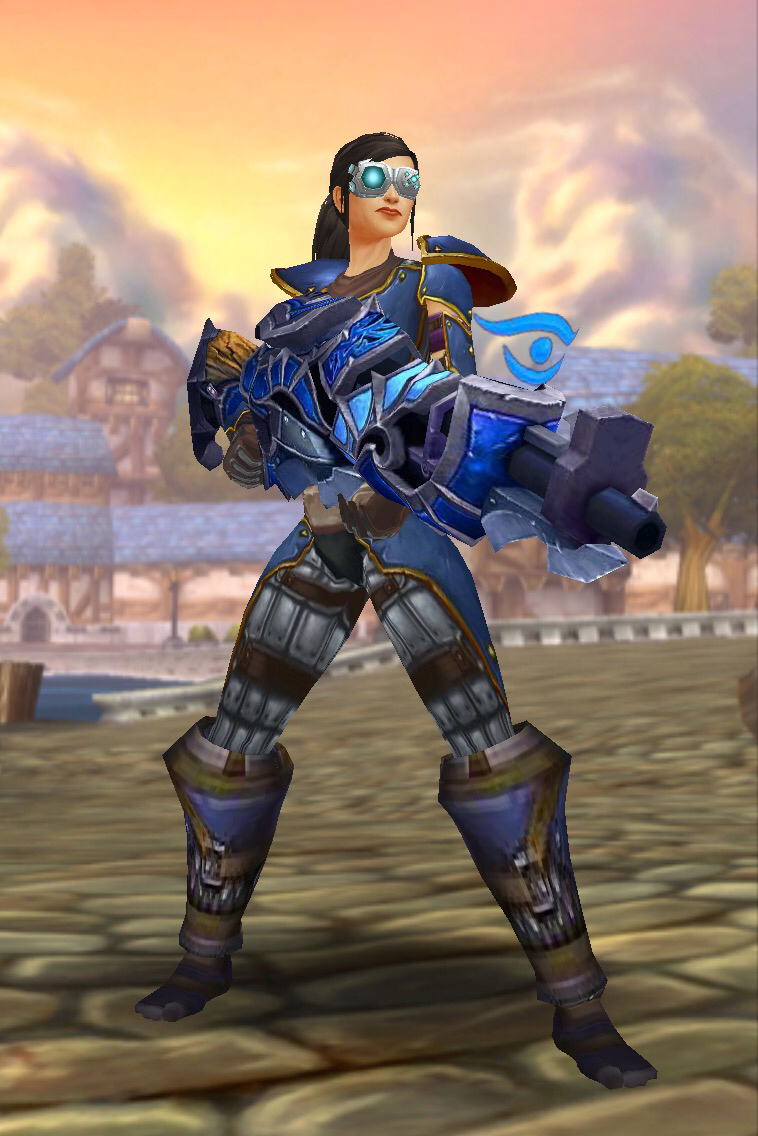 蓝色锁甲机枪兵