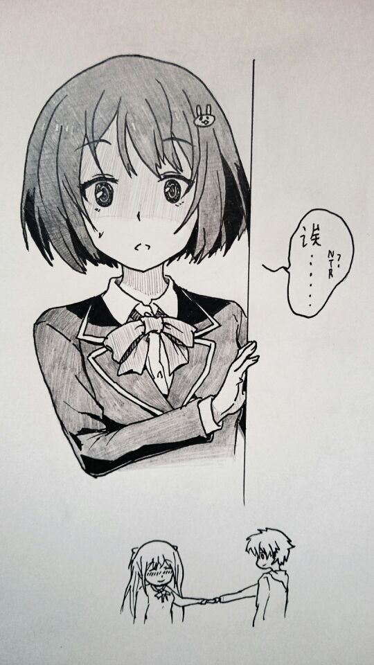 同人作品补着这个美术社大有问题漫画心疼女主1秒画了张萌萌哒的瑞希