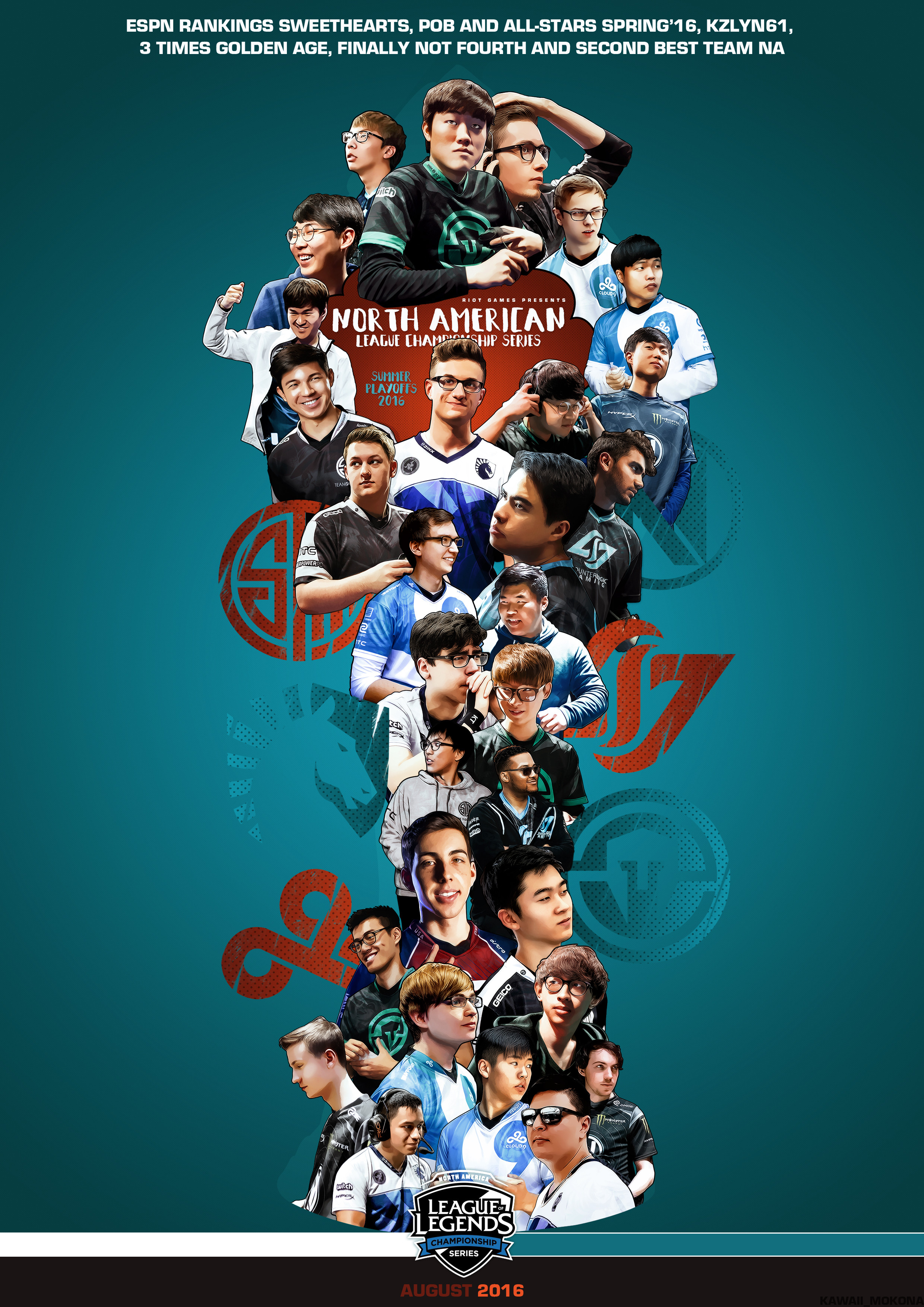 基础搬运玩家自制超带感北美lcs季后赛海报一张