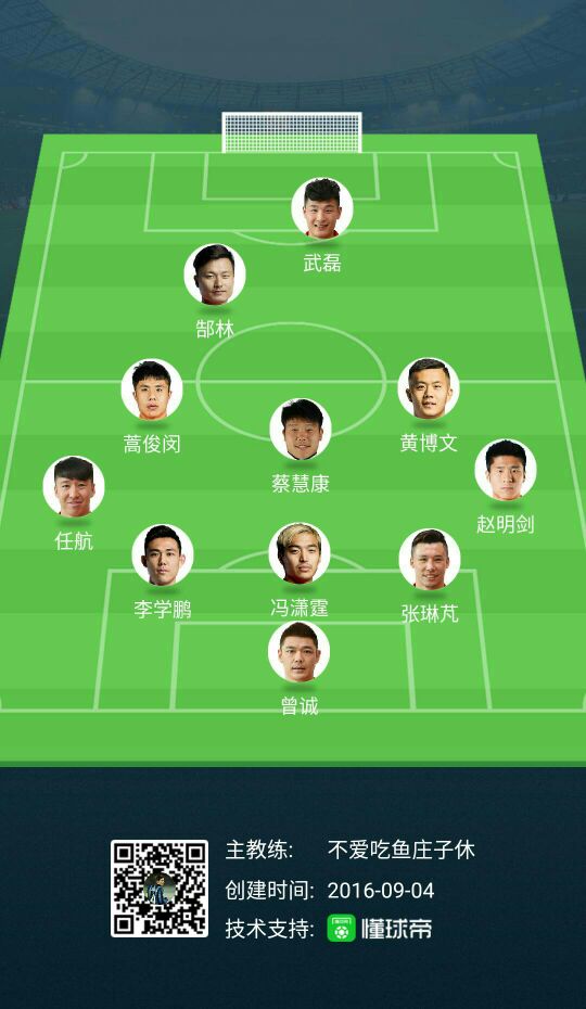 [国足] 打波斯首发阵容预测