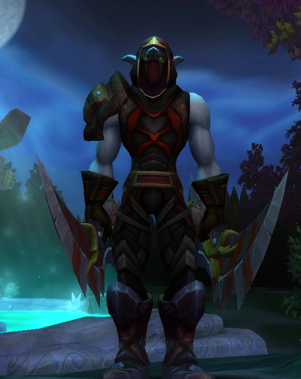 [皮甲][盗贼]暗夜男--肌肉!身高!走姿骚!(简约幻化 绿色幻化)