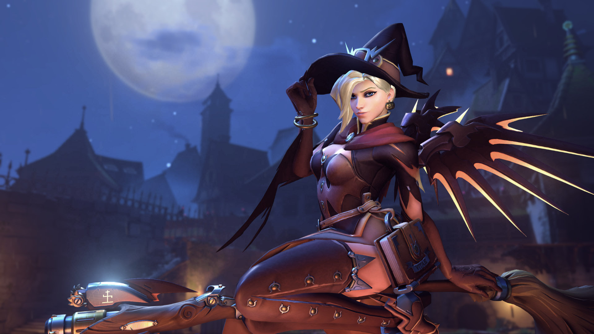 守望先锋 [小技巧]关于桌面天使姐姐女巫装无水印截图!