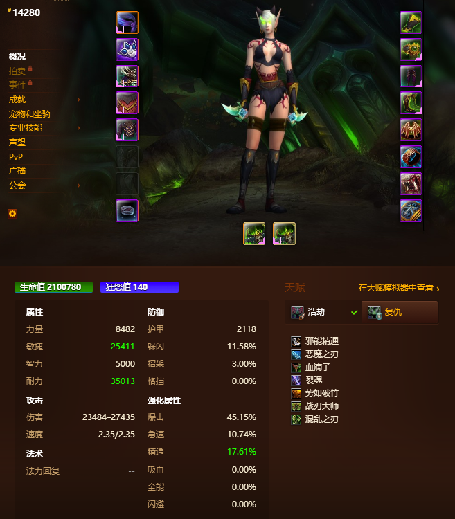 [浩劫PVE] 实装无戒指862的simc模拟300秒,m